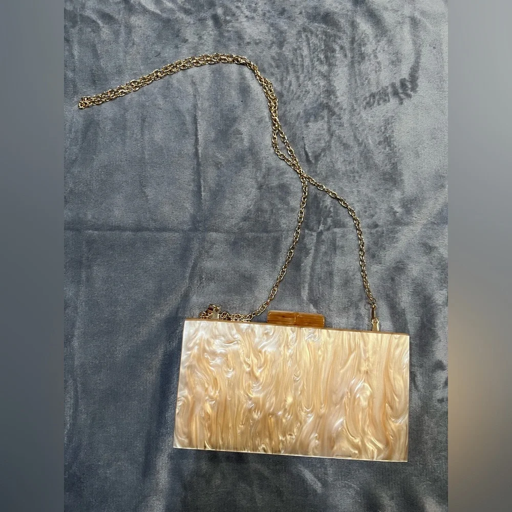 New Eye Design Clutch‎ Bag - Cream and Blue - Picture 6 of 7